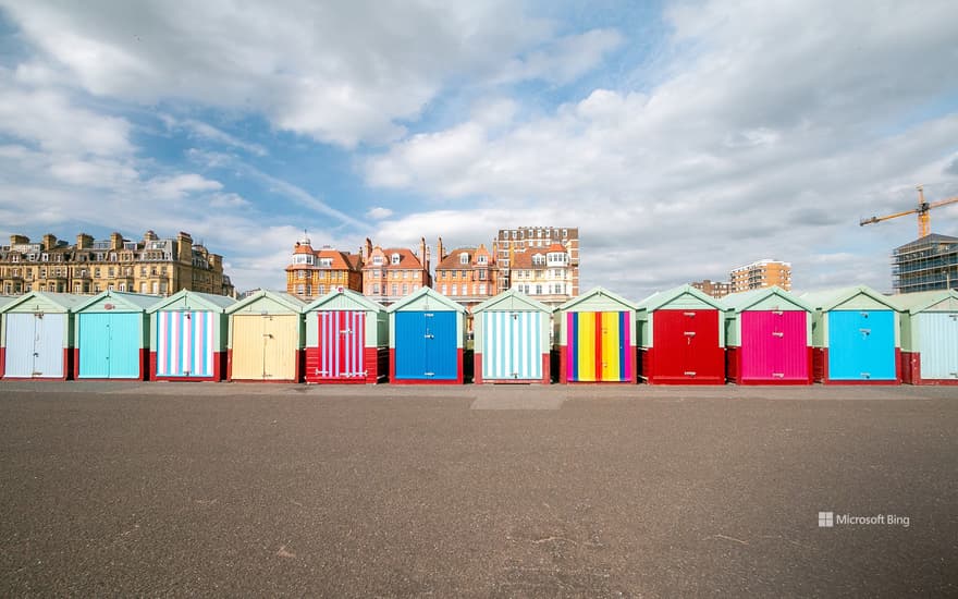 Beach huts in Brighton and Hove, England