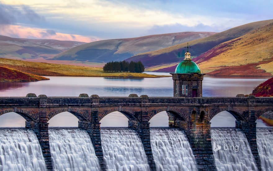 Craig Goch Dam in the Elan Valley, Wales