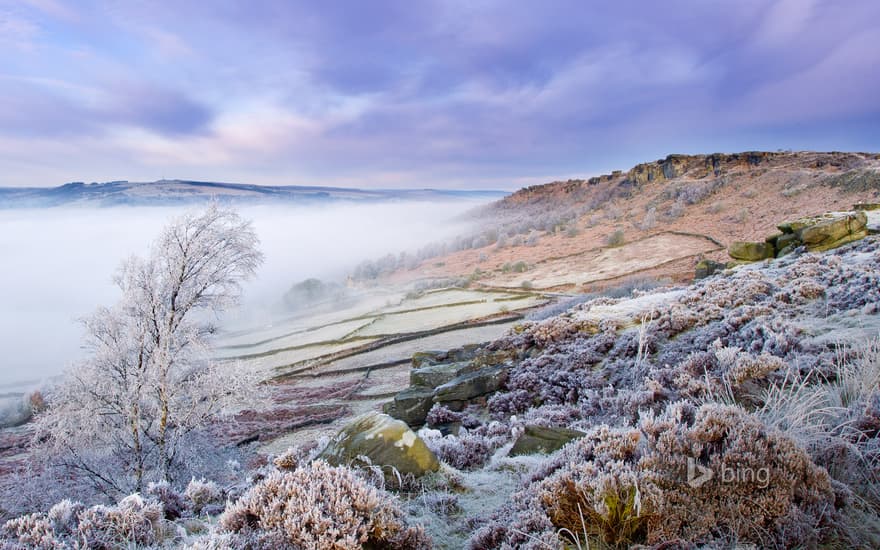 Curbar Edge in the Peak District, Derbyshire