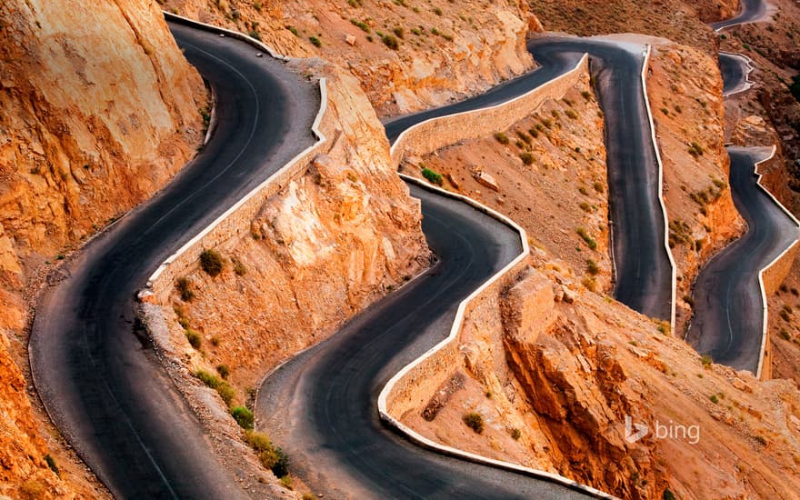 Pass over the Atlas Mountains above the Dadès Gorges, Morocco