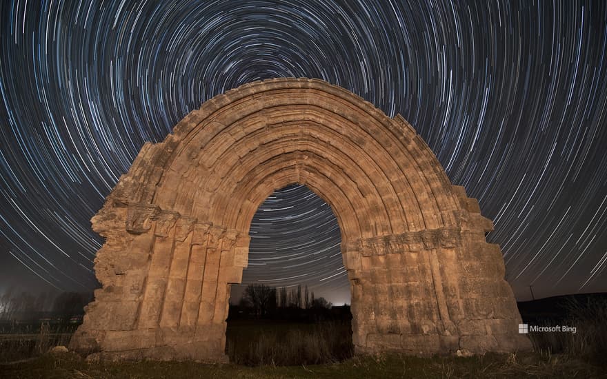 Arch of San Miguel de Mazarreros, Sasamón, Burgos, Spain