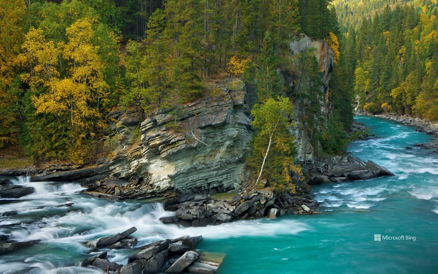 The Fraser River near Mount Robson, British Columbia, Canada