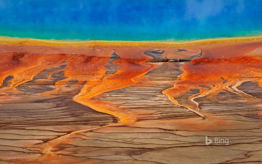 The Grand Prismatic Spring in Yellowstone National Park, Wyoming