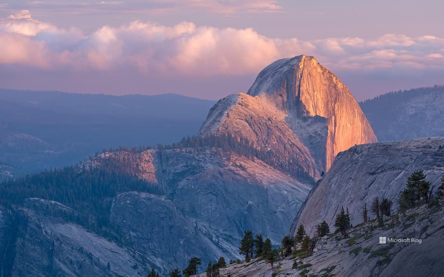 Last light on Half Dome, Yosemite National Park, California