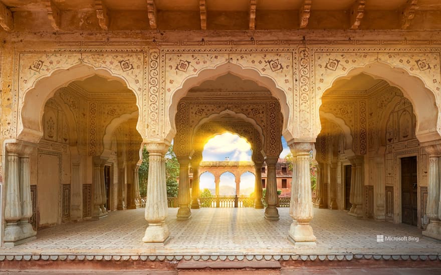 Sattais Katcheri (Court of 27 pillars), Amber Fort, Rajasthan, India