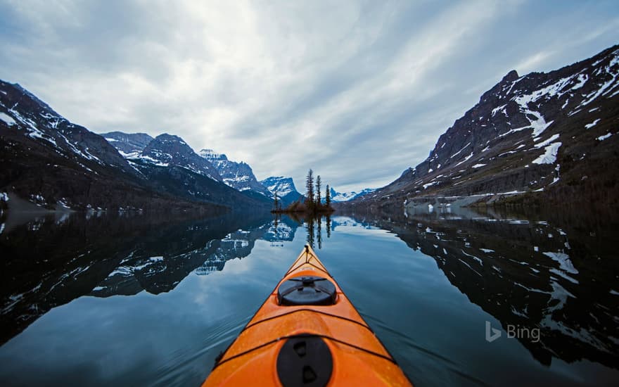 Kayaking in Glacier National Park, Montana