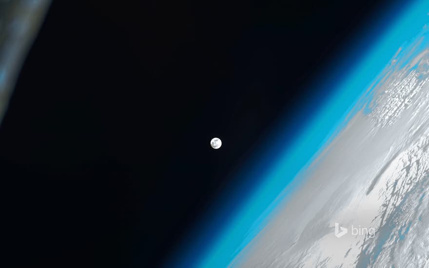 The moon as seen from the International Space Station