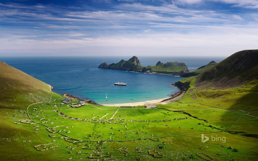 Village Bay on the island of Hirta, Scotland