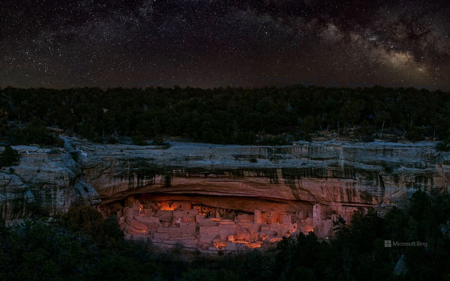 Cliff dwellings in Mesa Verde National Park in Colorado, USA